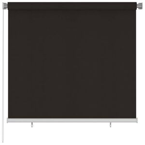 vidaXL Estore de rolo para exterior 165 cm (L) x 140 cm (A) castanho HDPE
