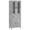 vidaXL Arm&aacute;rio alto 69,5x34x180 cm derivados de madeira cinza cimento
