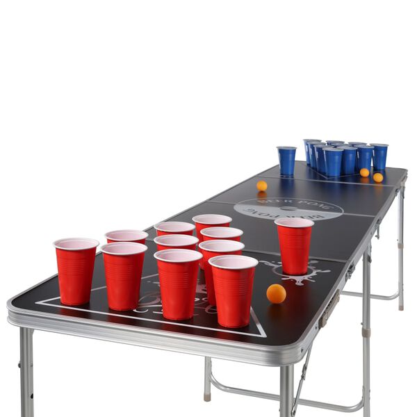 HI Mesa dobr&aacute;vel ajust&aacute;vel em altura para beer pong preto