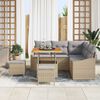 vidaXL Conjunto de Sofá de Jardim 8 pcs Bege Rattan Sintético