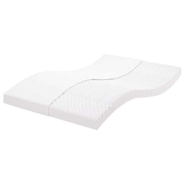 vidaXL Colchão de espuma 140x190 cm 7 zonas dureza 20 ILD branco