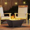 vidaXL Fire Pit Preto 60 x 60 x 30 cm Aço