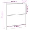 vidaXL Arm&aacute;rio de Sapatos com porta Madeira antiga 80 x 21 x 87,5 cm