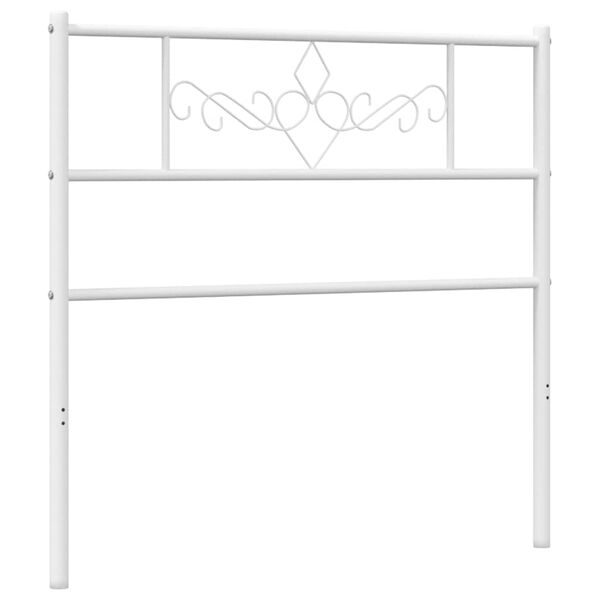 vidaXL Cabeceira de substitui&ccedil;&atilde;o 107 cm metal branco