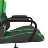 vidaXL Cadeira gaming couro artificial preto e verde