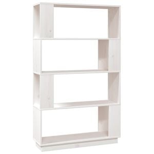 vidaXL Estante/divis&oacute;ria 80x25x132 cm pinho maci&ccedil;o branco