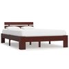 vidaXL Estrutura de cama 120x200 cm pinho maci&ccedil;o castanho-escuro