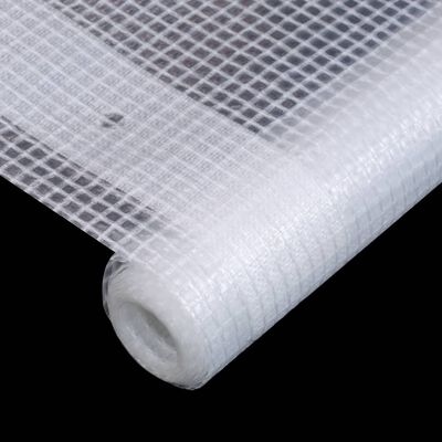vidaXL Lona em tecido imitação de gaze 260 g/m² 1,5x20 m branco