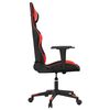 vidaXL Cadeira de gaming couro artificial preto e vermelho