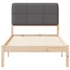vidaXL Estrutura de Cama com Cabeceira Estofada Cinza Escuro