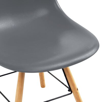 vidaXL Cadeiras de jantar 6 pcs plástico cinzento