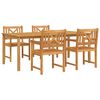 vidaXL Conjunto de Jantar para Jardim 5 pcs Castanho