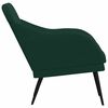 vidaXL Cadeira c/ apoio de bra&ccedil;os 63x76x80 cm veludo verde-escuro