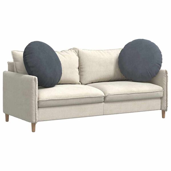 vidaXL Almofadas de Assento 2 pcs Cinza Escuro &Oslash; 40 x 13 cm Veludo