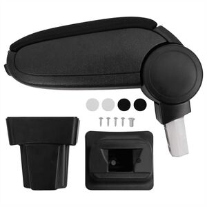 vidaXL Apoio de bra&ccedil;o p/ carro 11,5x32x(30-50) cm ABS preto
