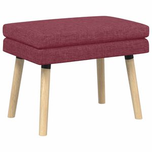 vidaXL Banco de Camadas Duplas Vinho Vermelho 60 x 40 x 46 cm Tecido