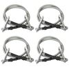 vidaXL Cordas com mosquet&atilde;o 4 pcs borracha