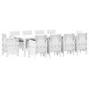 vidaXL Conjunto de Jantar para Jardim 11 pcs Branco Polipropileno
