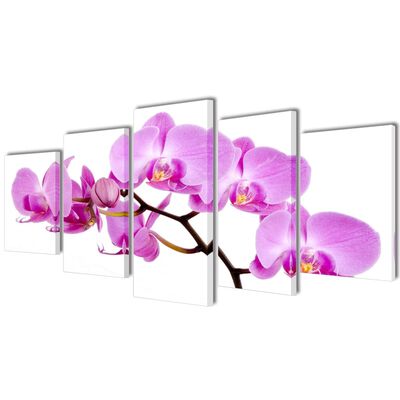 Políptico com impressão orquídea 100 x 50 cm