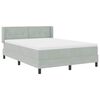 vidaXL Cama Box com colch&atilde;o Cinzento-claro 200 x 160 cm Veludo
