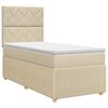vidaXL Cama box spring com colch&atilde;o Azul 100 x 200 cm Tecido