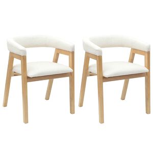 vidaXL Cadeiras de Jantar 2 pcs Natural 54 x 57 x 73 cm