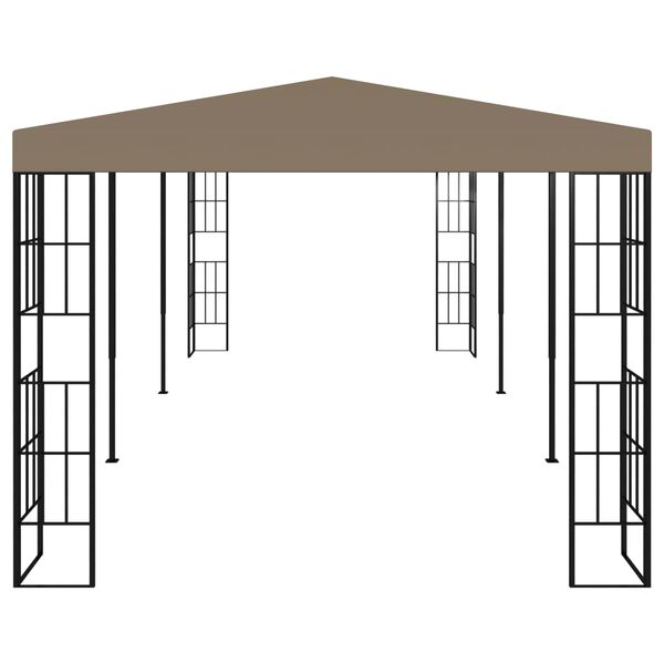 vidaXL Gazebo 6x3 m cinzento-acastanhado
