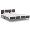 vidaXL Cama com colch&atilde;o 180x200 cm couro artificial cinzento e branco