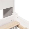 vidaXL Cama com estante sem colchão 75x190 cm pinho maciço branco