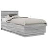 vidaXL Estrutura da Cama com cabeceira Sonoma Cinzento 70 x 190 cm