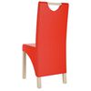 vidaXL Cadeiras de jantar 2 pcs couro artificial vermelho