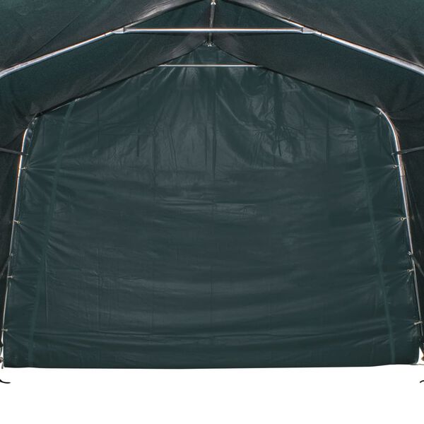 vidaXL Tenda para gado removível PVC 550 g/m² 3,3x3,2 m verde escuro