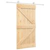 vidaXL Porta Deslizante Natural e Branco 100 x 210 cm