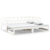 vidaXL Sof&aacute;-cama de puxar 2x(90x200) cm pinho maci&ccedil;o branco