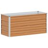 vidaXL Canteiro elevado de jardim 100x40x45cm a&ccedil;o galvanizado prateado