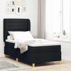 vidaXL Cama Box com colch&atilde;o com cabeceira Preto 200 x 80 cm tecido