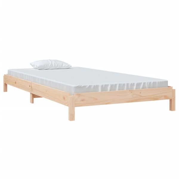 vidaXL Cama empilh&aacute;vel 80x200 cm madeira de pinho maci&ccedil;a