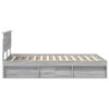 vidaXL Estrutura da Cama Cinza Sonoma 135 x 190 cm Madeira processada