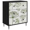 vidaXL Ba&uacute; de Gavetas GOTHA Estampa de &aacute;rvore verde 66 x 36,5 x 76 cm