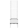 vidaXL Vaso/floreira de jardim c/ treli&ccedil;a 40x40x142 cm PP branco