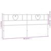 vidaXL Cabeceira de cama 200 cm metal preto