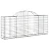 vidaXL Cestos gabi&atilde;o arqueados 14pcs 200x30x80/100cm ferro galvanizado