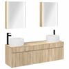 vidaXL Conjunto de Arm&aacute;rios para Banheiro 5 pcs Carvalho Sonoma