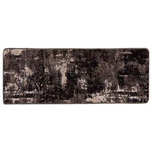 vidaXL Passadeira MARSA Preto 80 x 200 cm Poli&eacute;ster e PVC
