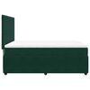 vidaXL Cama com molas/colch&atilde;o 140x190 cm veludo verde-escuro