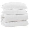 vidaXL Conjunto de Edredom 3 pcs Branco Microfibra e Penas de Ganso