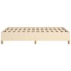 vidaXL Estrutura de cama sem colch&atilde;o 120x190 cm tecido creme