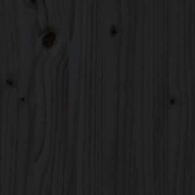 vidaXL Cesto de roupa suja 44x44x76 cm madeira de pinho maciça preto