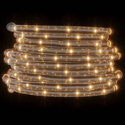 vidaXL Cordão de luzes com 120 luzes LED 5 m PVC branco quente