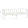 vidaXL Sofá-cama com colchão 90x200 cm pinho maciço branco